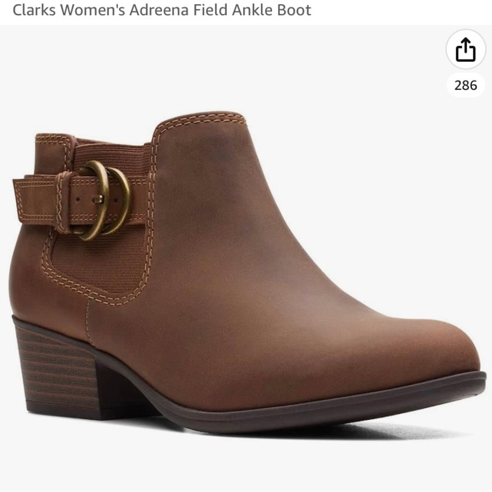 Clarks Women's Adreena Field Ankle Boot Size 6
